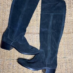 Vince Camuto Black Suede high knee boots